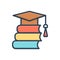 Color illustration icon for Academic, educational and instructional