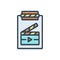 Color illustration icon for Action, work and task