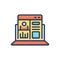 Color illustration icon for admin panel, programming and interface
