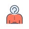 Color illustration icon for Anonymity, unknown and suspicious
