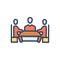 Color illustration icon for Arbitration, adjudication and mediation