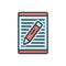 Color illustration icon for Article, document and scripture