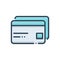 Color illustration icon for Atm Cards, payment and transaction