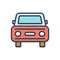 Color illustration icon for Auto, vehicle and conveyance