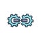 Color illustration icon for Back link Optimization, blogging and linkage