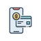 Color illustration icon for Balance Check, checkbook and cheque