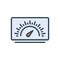 Color illustration icon for Bandwidth, speed and measure