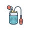 Color illustration icon for Biol, composting and gallon