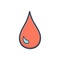 Color illustration icon for Blood bank, donation and drop