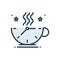 Color illustration icon for Breaktime, relaxing and coffee