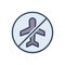 Color illustration icon for Cancel, travel and ban