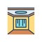 Color illustration icon for Ceiling, roof and deck