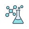 Color illustration icon for Chemistry, atomic and chemical