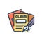 Color illustration icon for Claims, money and insurance