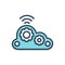 Color illustration icon for cloud computing wifi, internet and digital