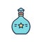 Color illustration icon for Cologne, scent and perfume