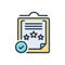 Color illustration icon for Comply, observe and execute