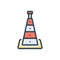 Color illustration icon for Cone, barrier and hindrance