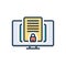 Color illustration icon for Confidentiality, secrecy and mystery