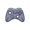 Color illustration icon for Controller, electronics and gadget