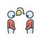 Color illustration icon for Conversation, chitchat and gossip