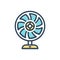 Color illustration icon for Cooling, fan and electric