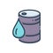 Color illustration icon for Crude, drop and oil