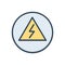 Color illustration icon for Danger, peril and hazard