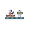 Color illustration icon for Direction, flank and boating