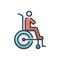 Color illustration icon for Disability, reasonable and accommodation