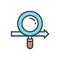 Color illustration icon for Disclose, publish and investigate