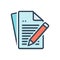Color illustration icon for Dissertation, treatise and tractate