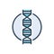 Color illustration icon for Dna, genetic and helix