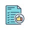 Color illustration icon for Do, accomplish and achieve