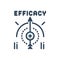 Color illustration icon for Efficacy, impact and influence