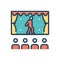 Color illustration icon for Enact, perform and act