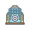 Color illustration icon for Establishment, institute and setting