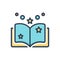 Color illustration icon for fiction, dictionary and encyclopedia