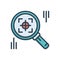 Color illustration icon for Finder, search and quest