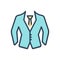 Color illustration icon for Formal Wear, uniform and suit