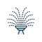 Color illustration icon for fountain, waterworks and water fount