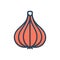Color illustration icon for Garlic, allium and ail