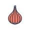 Color illustration icon for Garlic, clove and condiment