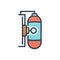 Color illustration icon for Gas Tank, energy and heat