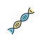 Color illustration icon for Gene, biology and helix