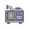 Color illustration icon for Generates, electric and diesel