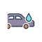 Color illustration icon for Given, car and vehicle