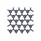 Color illustration icon for Graphene, atomic and scale