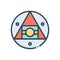 Color illustration icon for Hermetic, airtight and technology