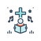 Color illustration icon for Hymn, psalm and homily